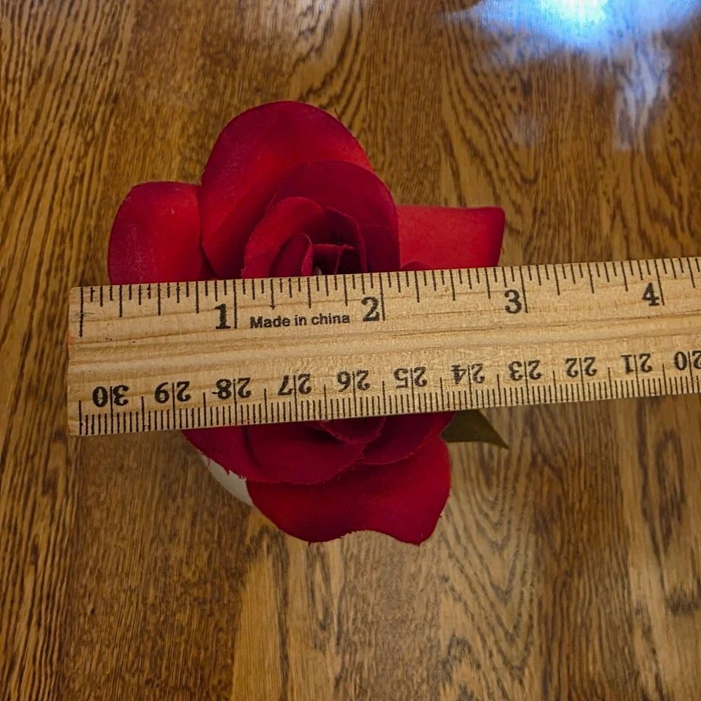 Retro Hallmark Blooming Expressions Red Rose I Love You‎ Heart Gift 7in Romance